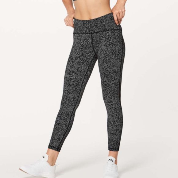 lululemon athletica Pants - Lululemon Train Times Soundwave White & Black Pant